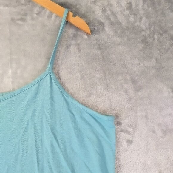 LOGOLori Goldstein Women Cami XL Blue Cotton TankTop Layering Piece Casual Basic - Picture 5 of 8